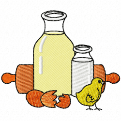 Kitchen And Tools Equipment Embroidery Design 4